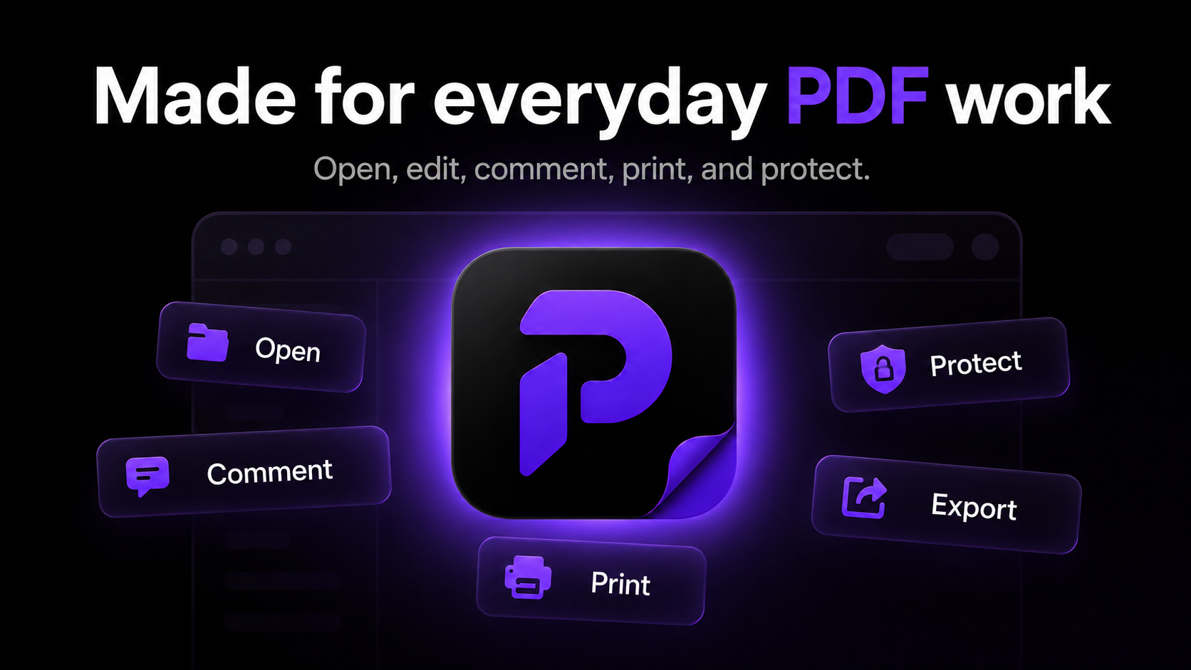 Priviot PDF for everyday workflows including opening, commenting, printing, protecting, and exporting